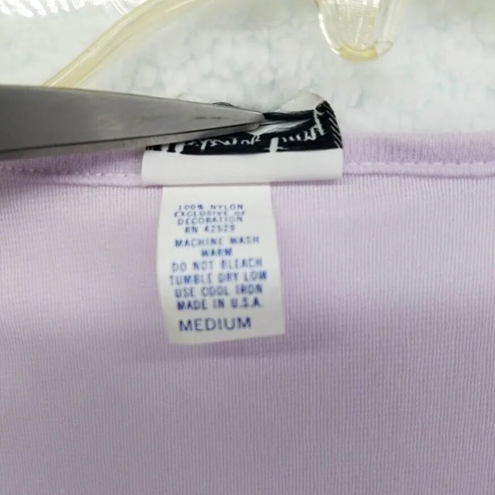 Helen of Troy Nightgown Womens Medium Nylon‎ Vintage Purple Made in USA